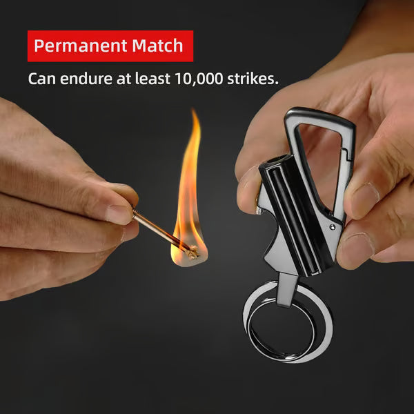 đ„Permanent Match Infinity Lighter with Multitool Keychain Bottle Opener