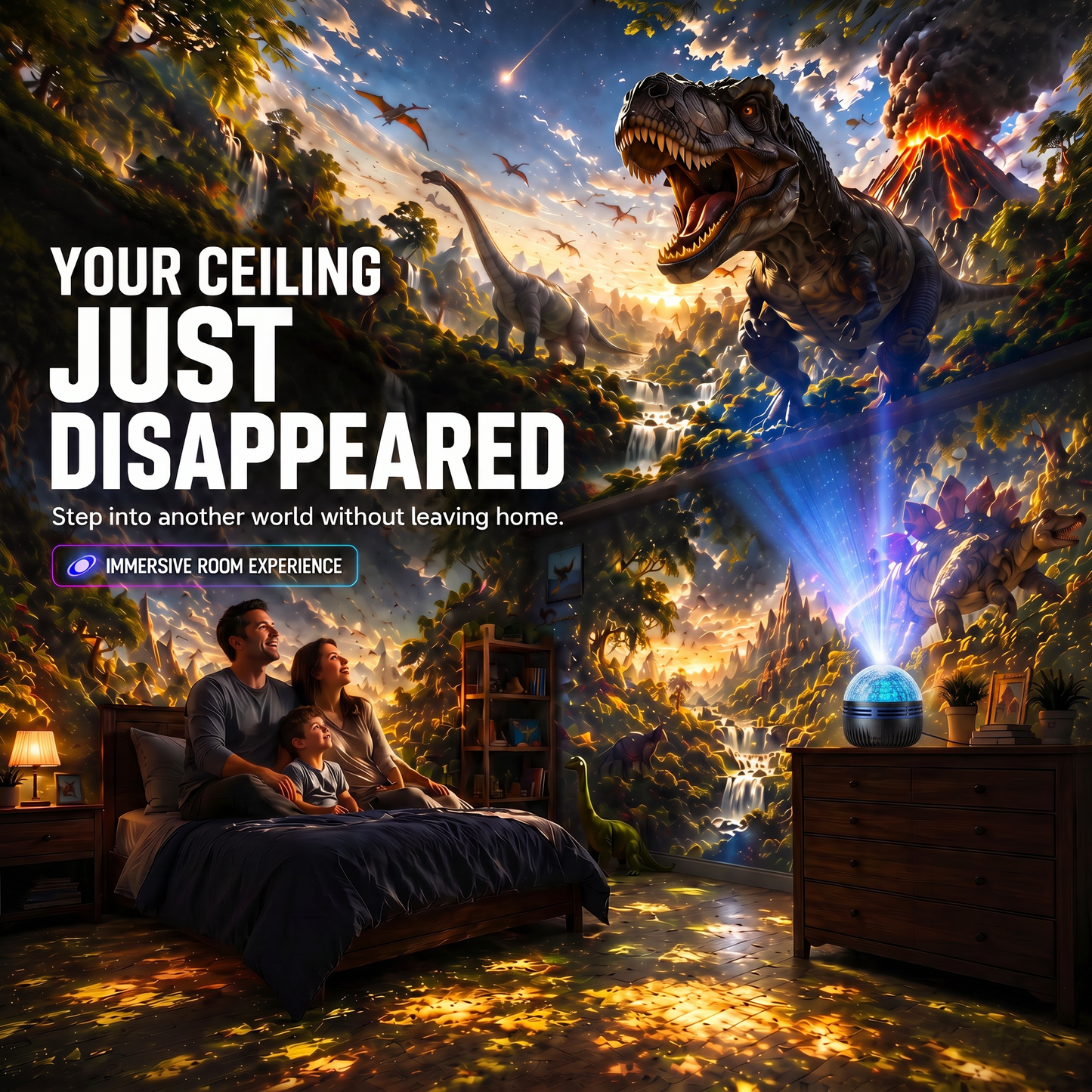 π¦π360Β° Smart Holographic Starry Sky Projector (HD Smart Dynamic 5D)