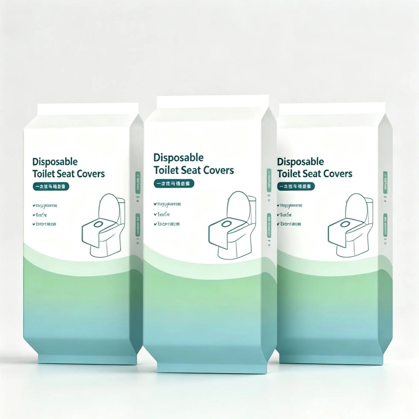 Disposable Toilet Seat Covers Waterproof 16x24in