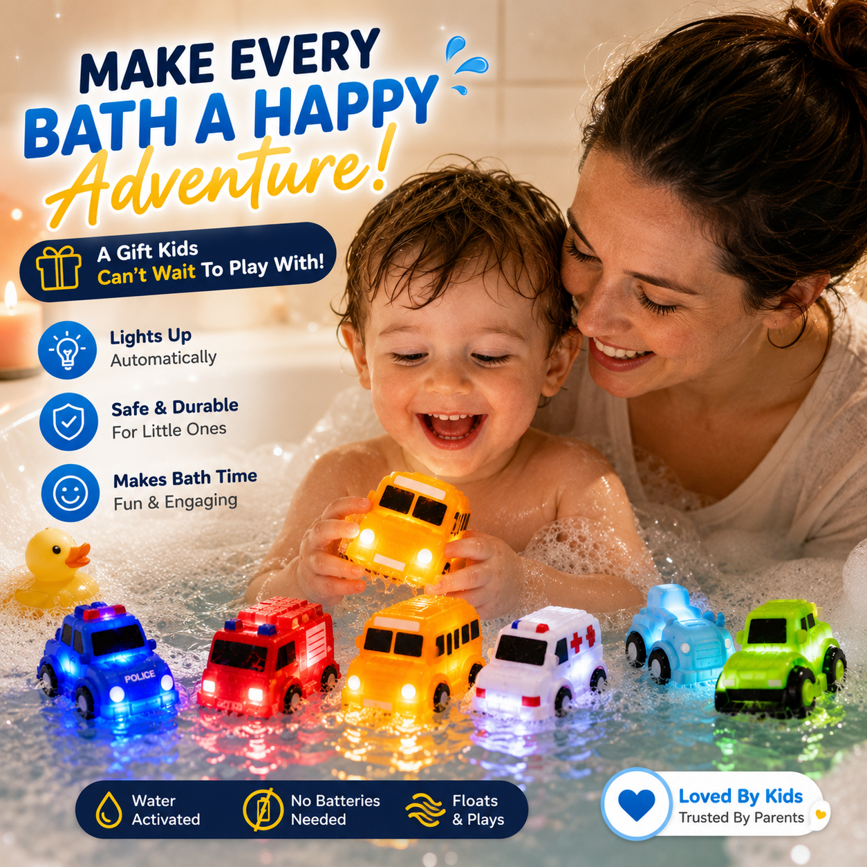 ๐ 6PCS Does your little one hate bath time? Watch the smiles light up in seconds! โจ