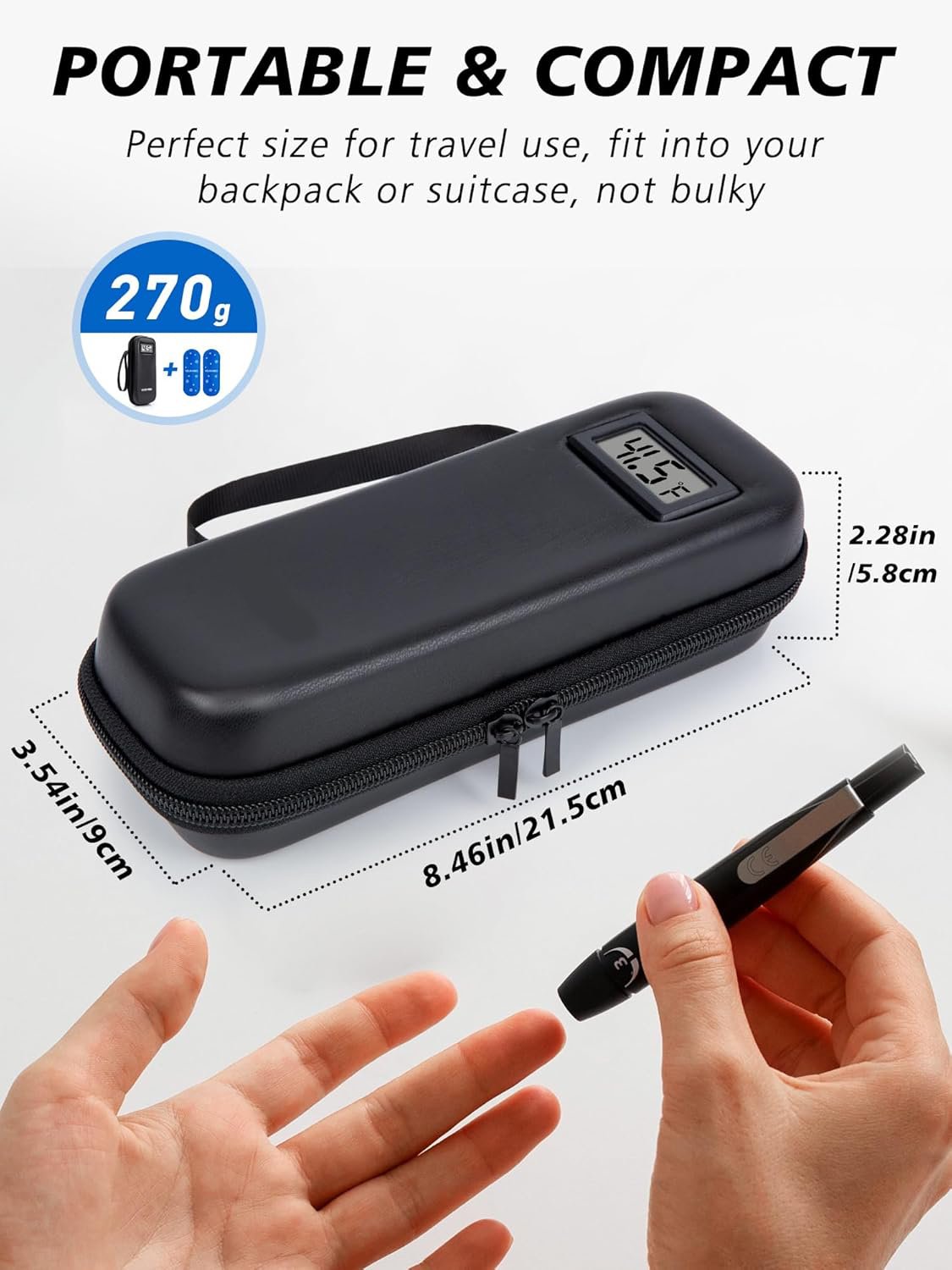 Insulin Cooler Travel Case with Temperature Display