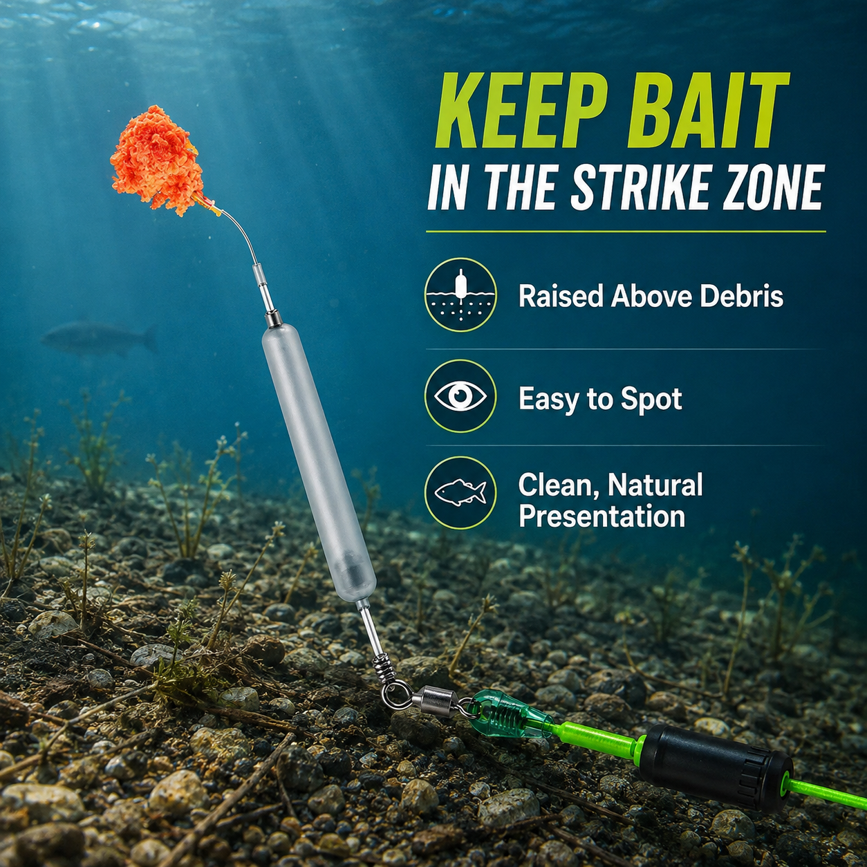 ๐ฃ Pre-Tied Off Bottom Fishing Rig | Anti-Snag Floating Bottom Hook Leaders