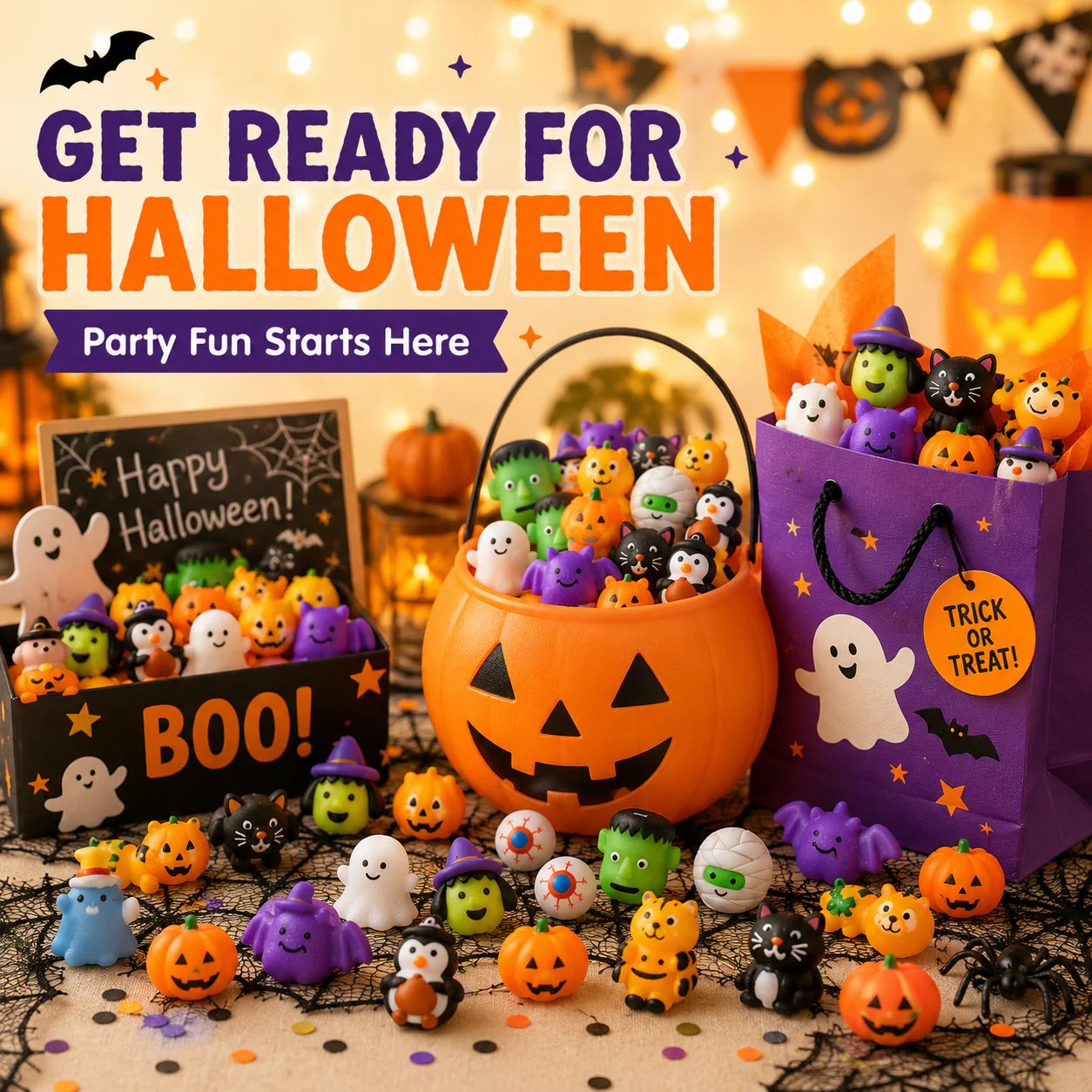 ๐ฅLast Day 50% OFF - ๐ 30PCS Halloween Mochi Squishy Toys