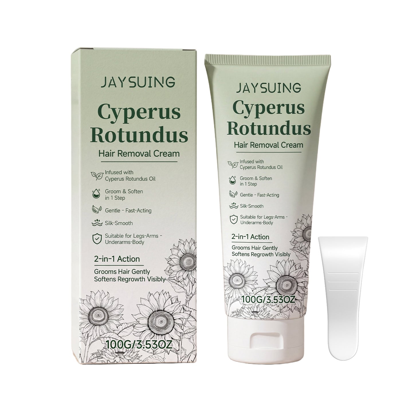 Natural Gentle Hair Removal Cream | For Women & Men, Sensitive Skin( New and old packaging shipped at random.)