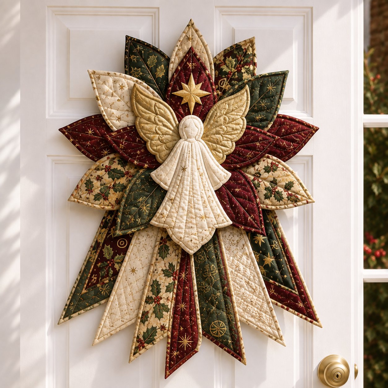 ๐ Holiday Celebration 50% OFF ๐ โ Festive Quilted Christmas Door Hanging DIY Sewing Kit