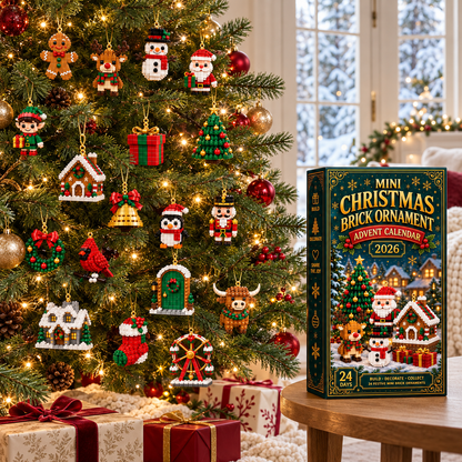 ⏳ Last day to save 49% – 🎄 24-Day Mini Christmas Ornament Advent Calendar | 24 unique festive buildable designs with hanging loops—perfect for decorating Christmas trees, wreaths, and holiday displays 🧱