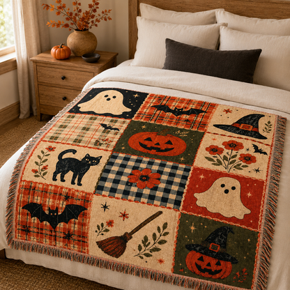 Multi-Function Woven Tassel Blanket, 130x160cm