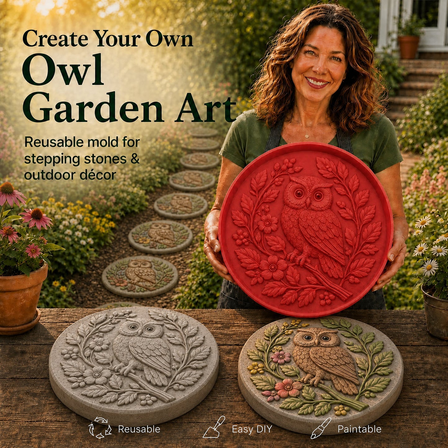 Reusable Animal-Themed Garden Art Mold – Bring Nature to Life in Your Garden