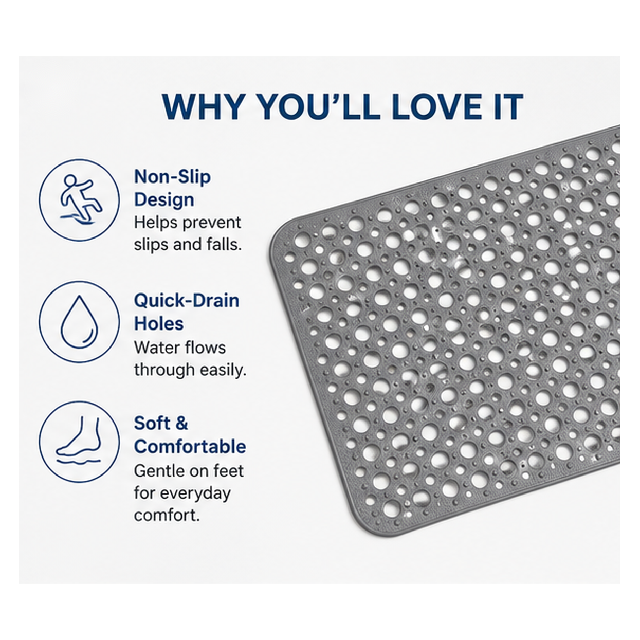 💧 SafeStep Bathroom Safety Mat - Make Every Shower Feel Safer 🚿
