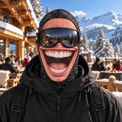 🎿 Realistic Face Balaclava – Funny Ski & Snowboard Mask for Cold Weather Adventures
