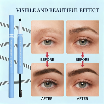 Stycove Waterproof 2-in-1 Micro-Fork Eyebrow Pen & Tinted Gel