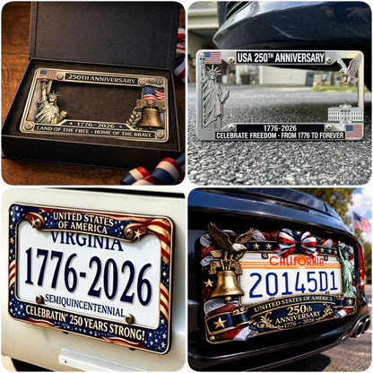 🗽🇺🇸 250th Anniversary Commemorative License Plate Frame🚗