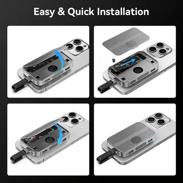 ❄️Card-Sized Cooling SSD Hub! Ice-Storm Cooling 6-in-1 USB C Hub