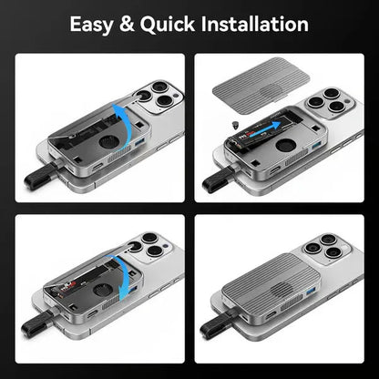 ❄️Card-Sized Cooling SSD Hub! Ice-Storm Cooling 6-in-1 USB C Hub