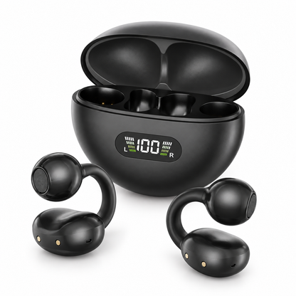 🎧👂Open-Ear Clip-On Bluetooth Earbuds – all-day comfort, immersive sound, leakage control, 8-10h battery, touch control. No ear pain! 🔋💪