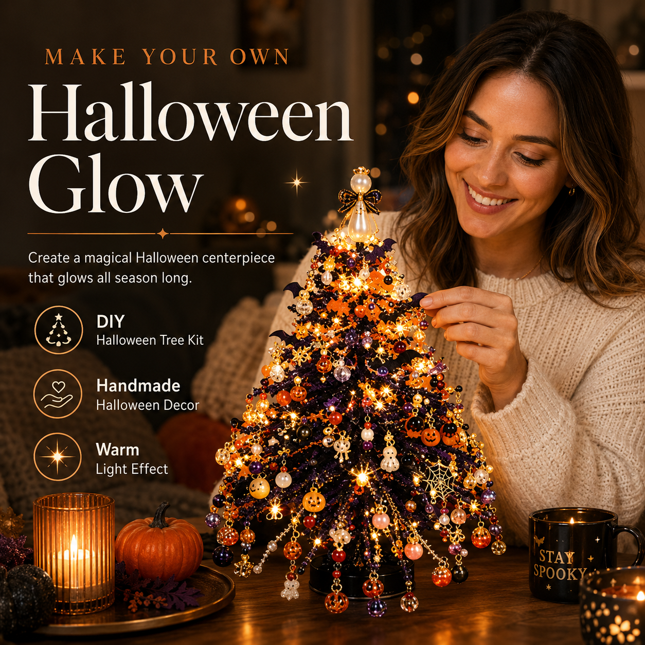 🎄✨ DIY Beaded Christmas Tree Kit – 🎅Create Your Own Sparkling Holiday Decoration