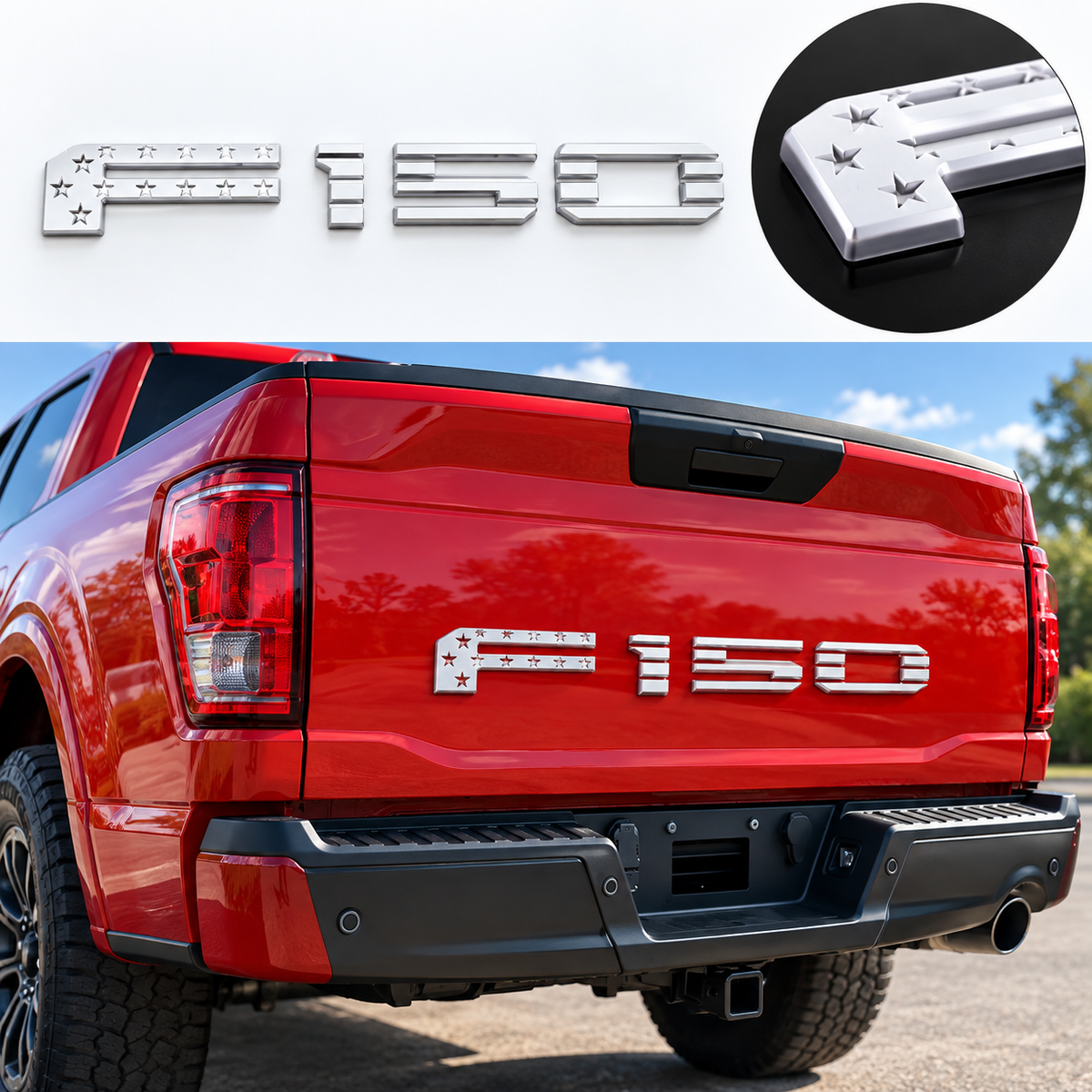 3D Raised Tailgate Letters – Premium ABS Overlay Trim Stickers