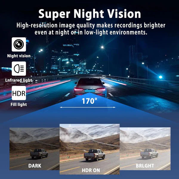 Four-channel surveillance dashcam