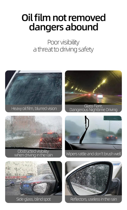 Automotive Oil Film Cleaning Brush for Car Windows – Glass Cleaning Board