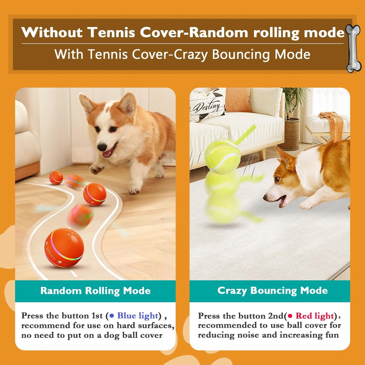 Interactive Remote Dog Ball