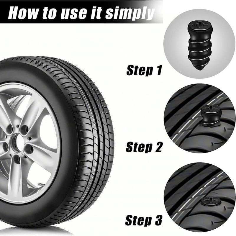 One-second tire repair🚗Vacuum Tire Mending Nail