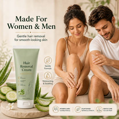 Natural Gentle Hair Removal Cream | For Women & Men, Sensitive Skin（ New and old packaging shipped at random.）