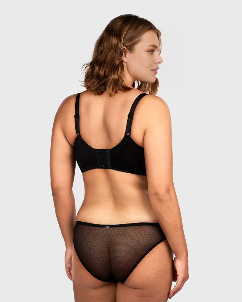Floral Lace Plus Size Underwire Unlined Comfort Unpadded Full Coverage Bra