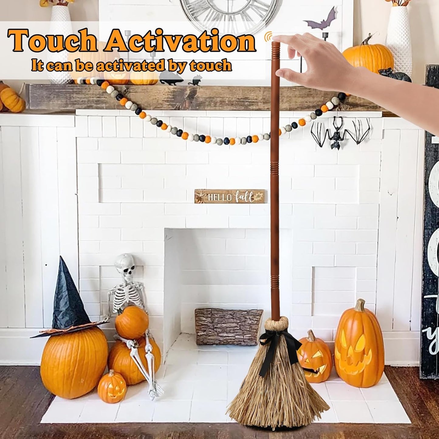 Floating Witch's Broom –Haunted Dancing Broom