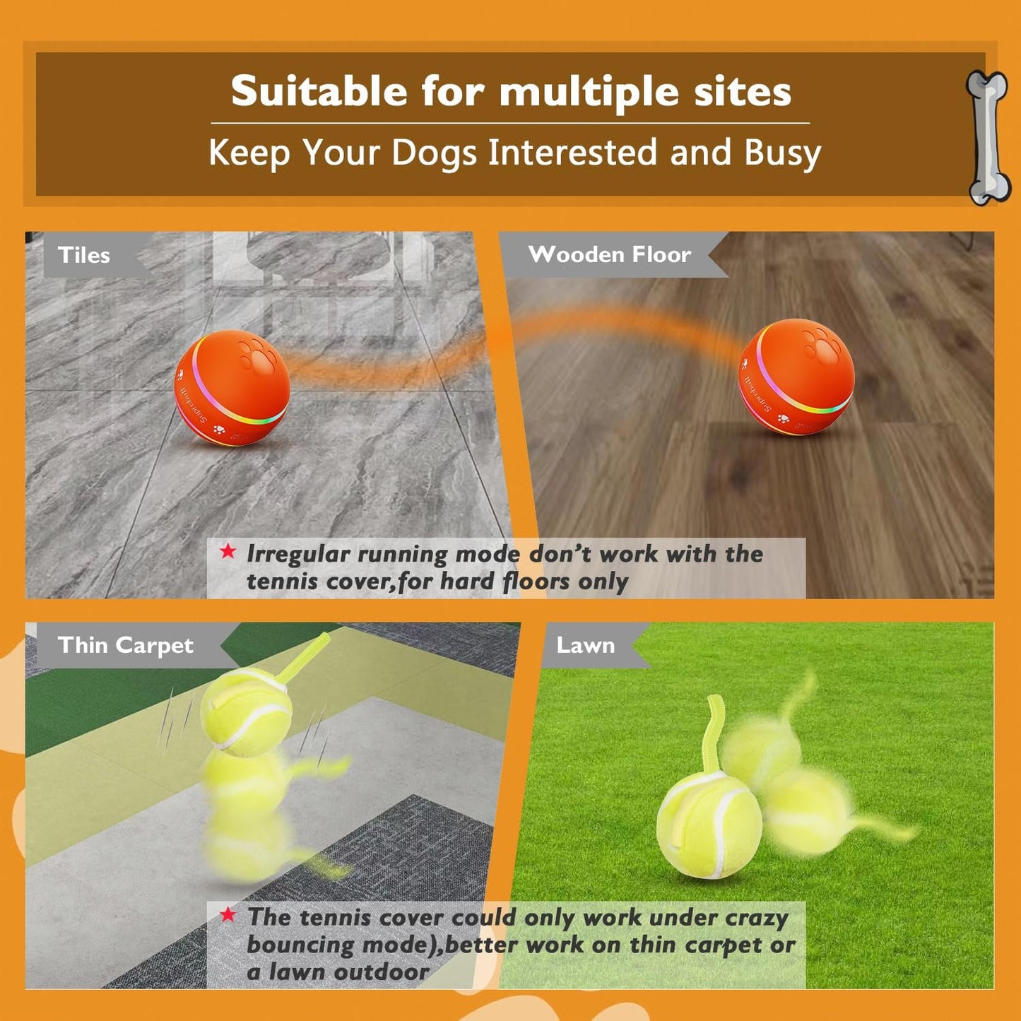 Interactive Remote Dog Ball