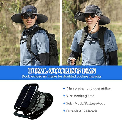 2026 New Ultralight Solar Fan Sun Hat – Lighter Than a Baseball!
