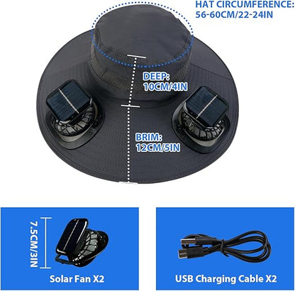 2026 New Ultralight Solar Fan Sun Hat – Lighter Than a Baseball!