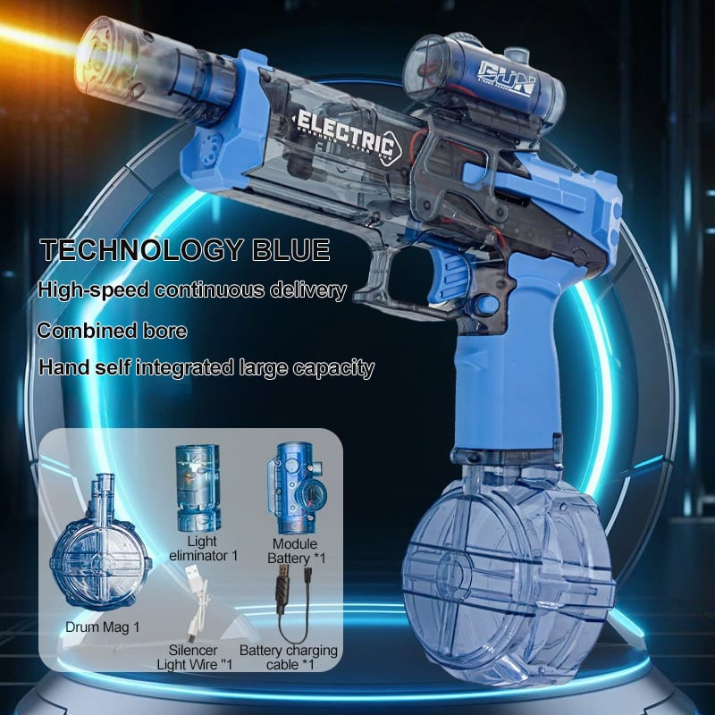 Electric Water Blaster with LED Lights, Water Shooter Powerful Squirt Water Pistol