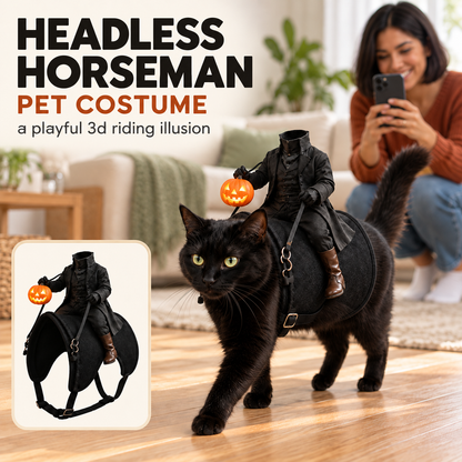 Puptailor Headless Horseman Pet Halloween Costume for Cat & Dog