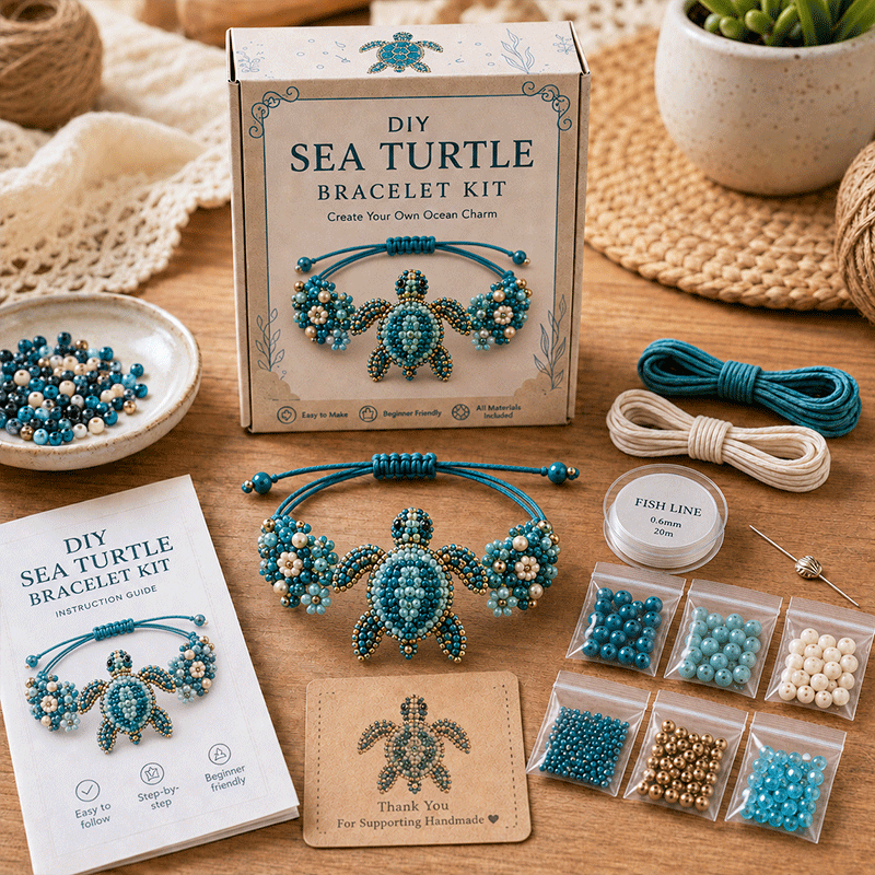 🐙DIY Beaded Bracelet Making Kit