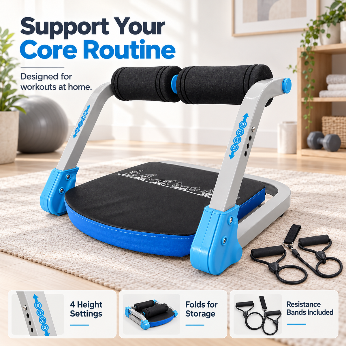 Stycove Assisted Sit-Up & Ab Trainer