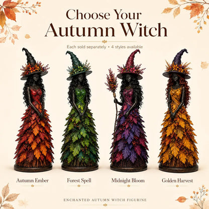 🧙 Enchanted Autumn Witch Figurine
