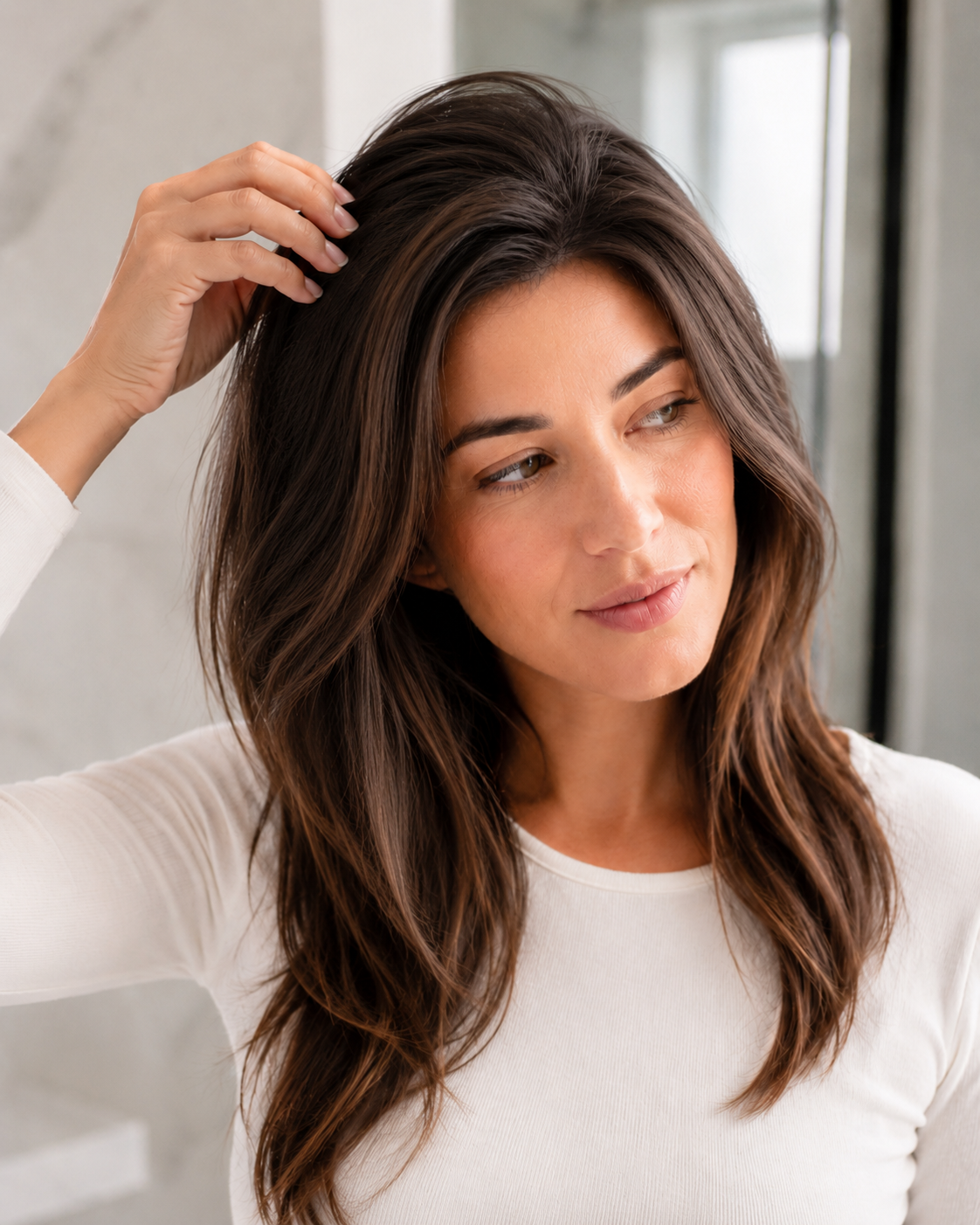 Fuller-looking hair after styling with Nature x Science Rosemary and Rice Water Hair Spray