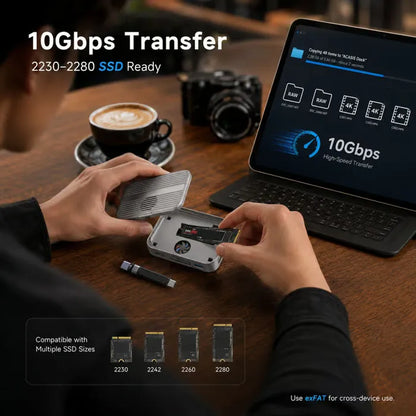 ❄️Card-Sized Cooling SSD Hub! Ice-Storm Cooling 6-in-1 USB C Hub