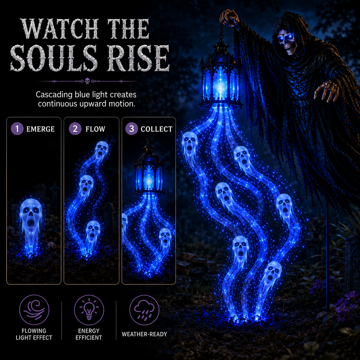 💀Halloween Soul Harvester Animated Garden Light