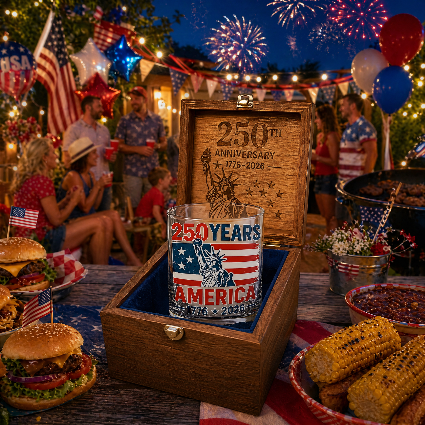 🏆Flash Sale⚡ 66K+ SOLD! 🎁US 250th Anniversary Patriotic Whiskey Glass 1776-2026