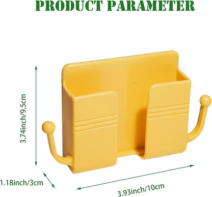 Wall Mount Phone Holder Adhesive Wall Phone Mount Charging Stand and Remote