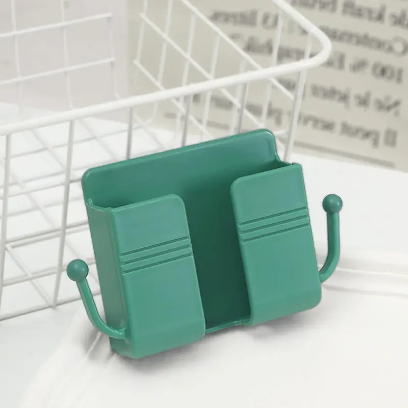 Wall Mount Phone Holder Adhesive Wall Phone Mount Charging Stand and Remote