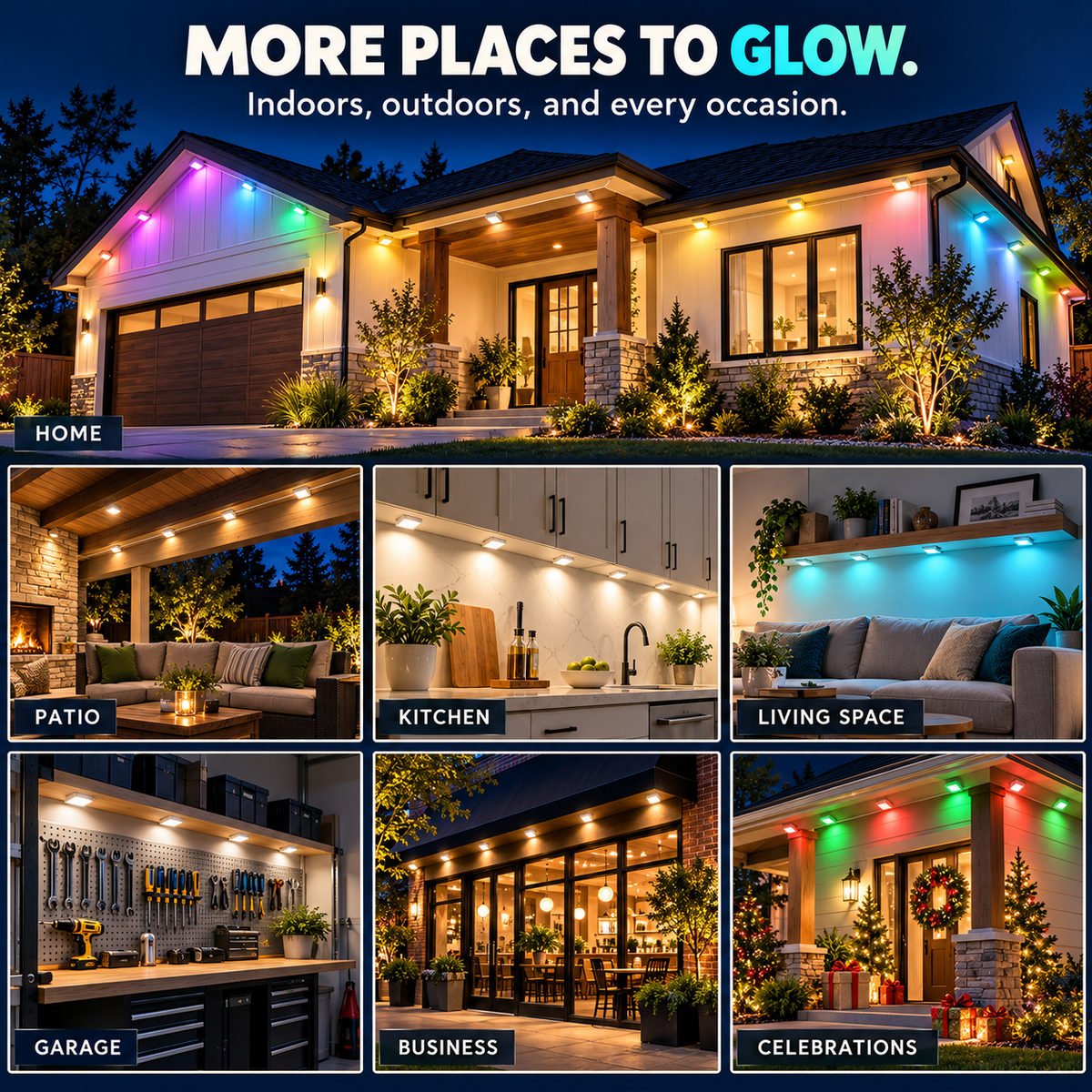 Smart Rainbow LED Permanent Outdoor Light - Smartlight 🎁