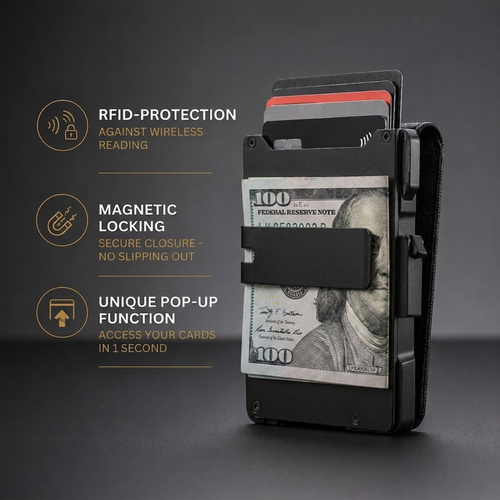 Stycove Minimalist Wallet - Maximum Capacity. Minimal Footprint.