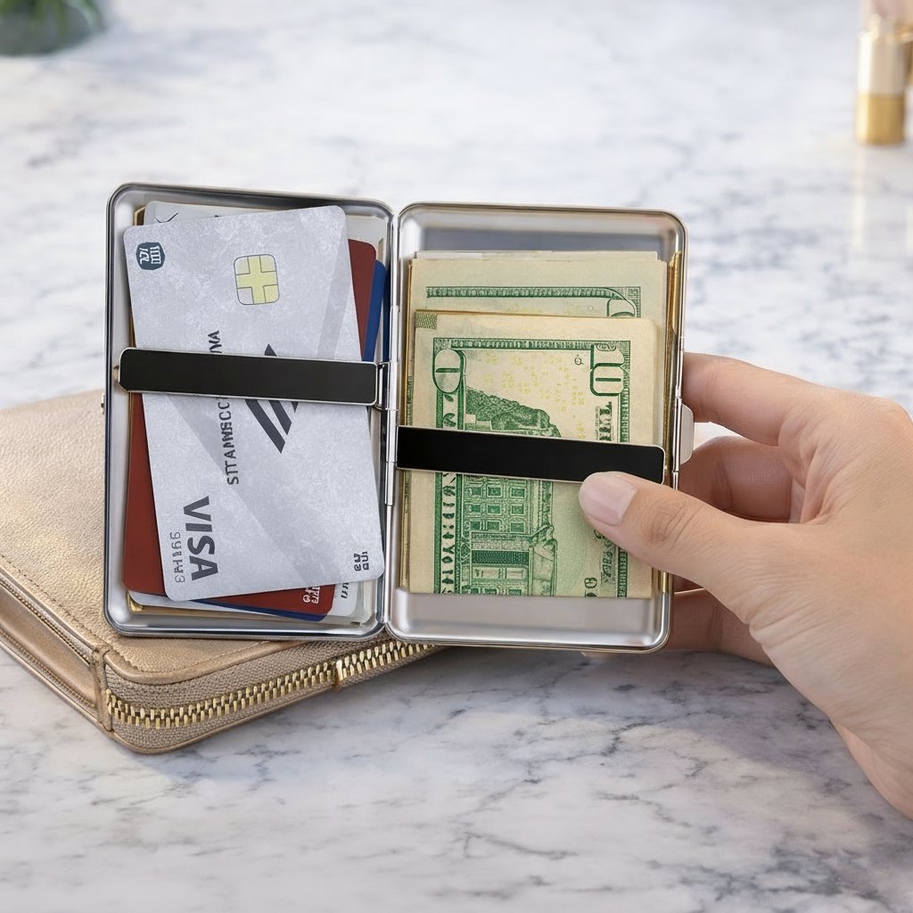 Vintage Art Deco Versatile Card & Cash Case With RFID Protection