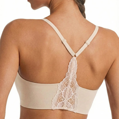 Lusait Lace Jelly Bra Bralettes for Women | Seamless Wireless Deep V