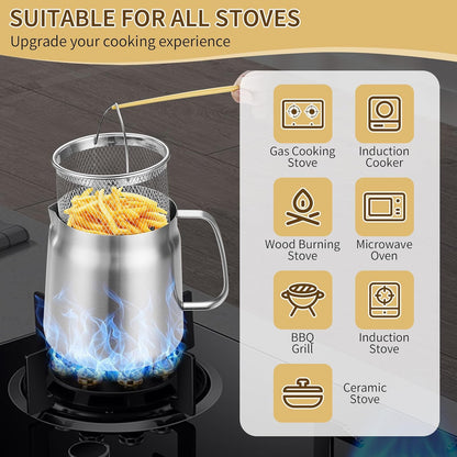 4-in-1 Oil Filter Fryer Pot