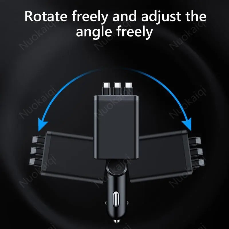 Ultimate Power Station for Phone, Pad & Laptop,Car Charger: Starry LED,1-Click Galaxy Projector,Star Projector Tangle-Free Retractable Cables & Super Fast Charge,PD20W,USB-A 65W,All 120W Max,Power Hub,