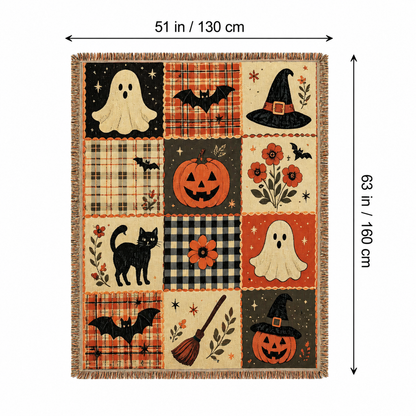 Multi-Function Woven Tassel Blanket, 130x160cm