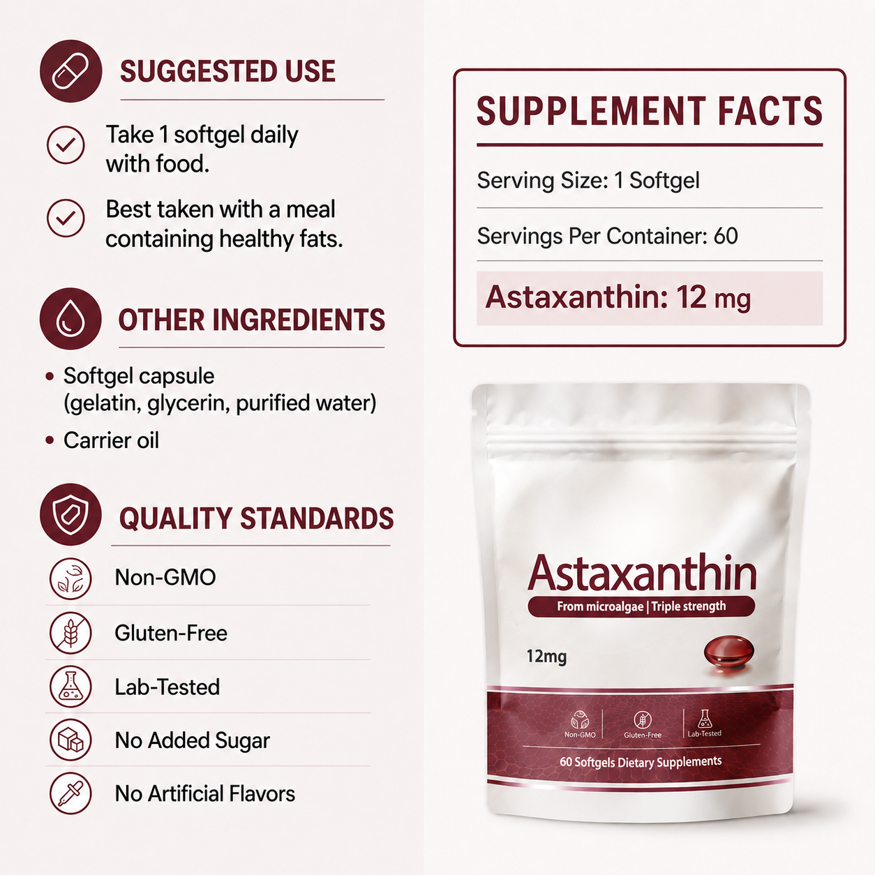 Stycove Astaxanthin - 12mg Softgels